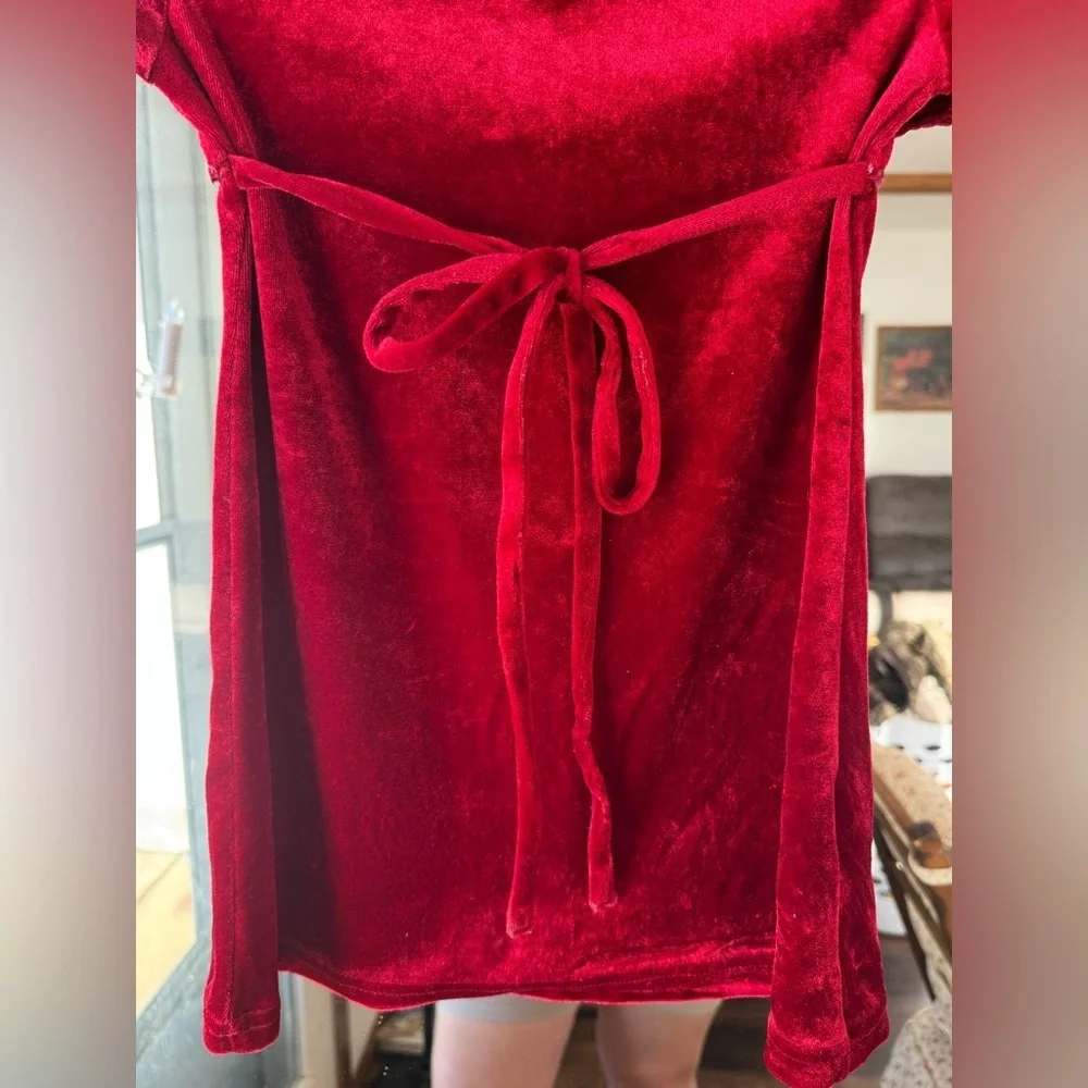 Basic Editions Y2K Red Velvet Valentines Dress 4-5T